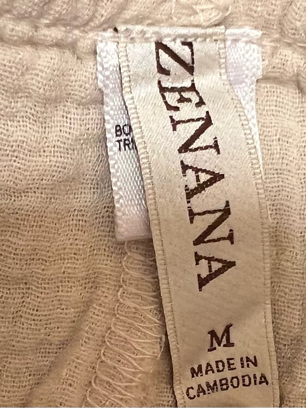Zenana Knit Waffle Wide Leg Overalls Sand Beige/Brown/Turquoise S/M - Picture 4 of 12
